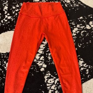 BuffBunny Red Leopard Leggings Scrunch Butt Size L